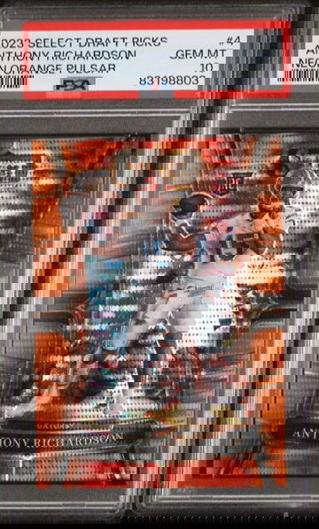 2023 Panini Select Draft Picks Anthony Richardson Neon Orange Pulsar /26 PSA 10