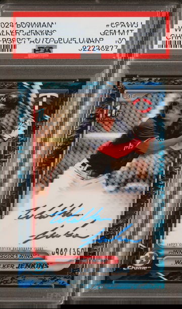 2024 Bowman Walker Jenkins Chrome Prospect Auto Blue Lunar 40/150