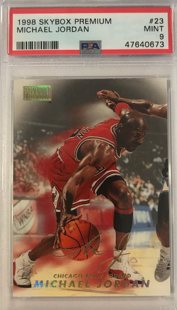 1998 Skybox Premium. Michael Jordan PSA 9