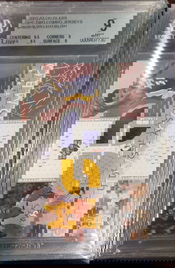 Kobe Bryant Kareem Rush 8/125 Jersey BGS 9