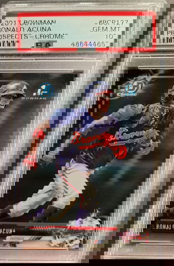 2017 Ronald Acuna Bowman Chrome Prospects BCP 127 PSA 10