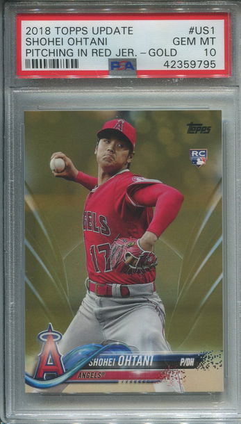 Ohtani Update Gold /2018 #US1 PSA 10
