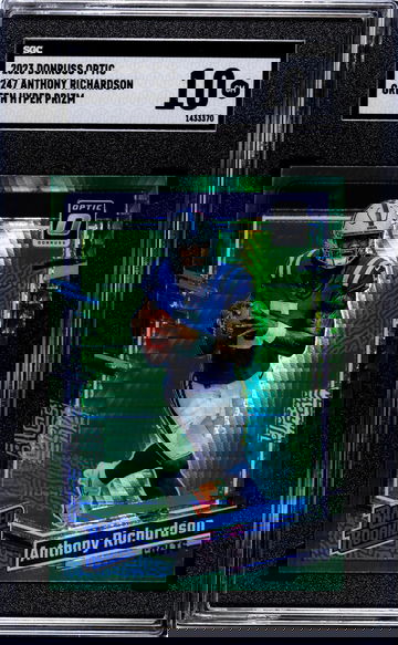 2023 Donruss Optic #247 Anthony Richardson Green Hyper Prizm SGC 10
