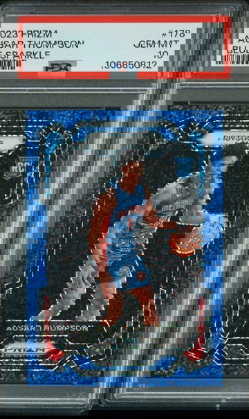 2023 Panini Prizm Blue Sparkle Ausar Thompson #178 /144 PSA 10
