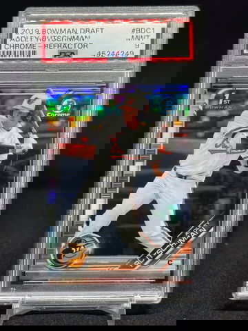 2019 Bowman Draft Chrome Adley Rutschman 1st Bowman Refractor PSA 9