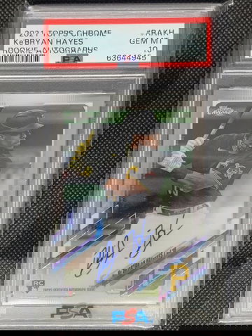 2021 Topps Chrome Ke'Bryan Hayes Rookie Auto PSA 10 Gem Mint