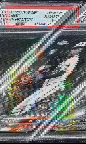 2018 Topps Chrome Update Ozzie Albies X-Fractor #66/99 PSA 10