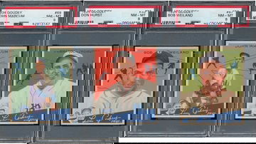 (3) 1934 Goudey PSA 8 lot - Hurst, Weiland, Marcum