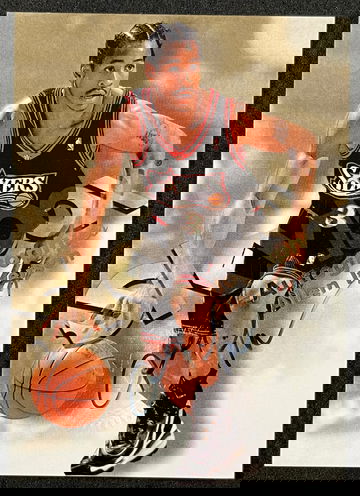 1998 SKYBOX AUTOGRAPHICS ALLEN IVERSON SSP ON CARD AUTO AUTOGRAPH - VERY RARE