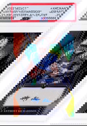 2022 Select Anthony Richardson 2023 XRC Tie-Dye Rookie Auto /25 PSA 10 Gem Mint