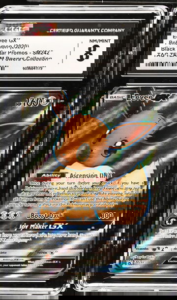 2020 Pokémon Sun & Moon Black Star Promo Eevee #SM242 GX Holo CGC 8