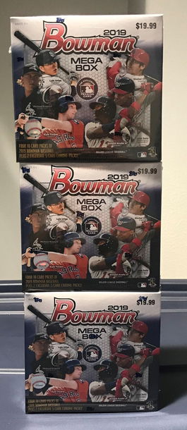 2019 Bowman Mega Box Baseball Sealed Lot of (3)