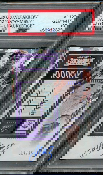 2020 Contenders Jahmi'us Ramsey Cracked Ice Auto /25 PSA 10