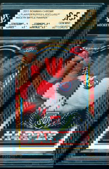 2011 Bowman Chrome Bryce Harper Retail Exclusive Red BGS 9.5 Gem-Mint