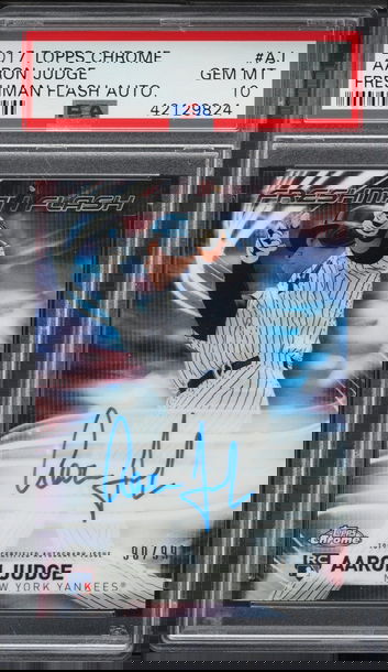 2017 Topps Aaron Judge Freshman Flash Autograph #/99 PSA 10 Rookie