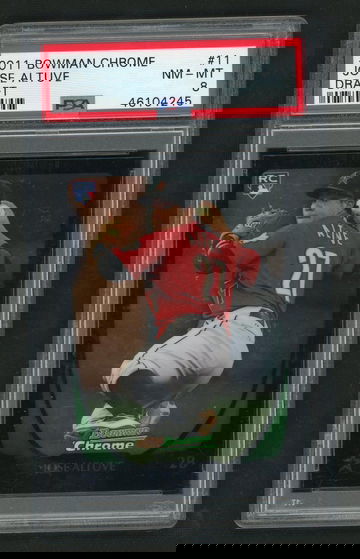 2011 Bowman Draft Chrome Jose Altuve #11 PSA 8