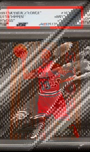 1997 SKYBOX SCOTTIE PIPPEN Z-FORCE BOSS SUPER BOSS #16 PSA 9