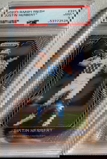 2020 Prizm Justin Herbert RC PSA 9
