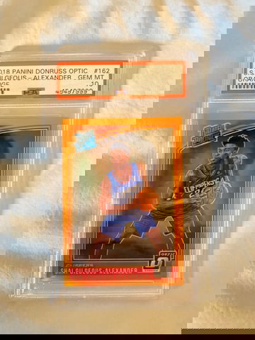 2018 Panini Donruss Optic Shai Gilgeous Alexander Orange /199 PSA 10 rookie