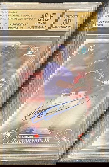 2016 Bowman Chrome Valdimir Guerrero Jr. Prospect Auto BGS True Gem +