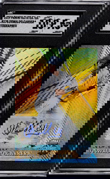 2019 Panini Elite Extra Edition Oswaldo Cabrera #138 Auto SGC 9.5 Auto 10