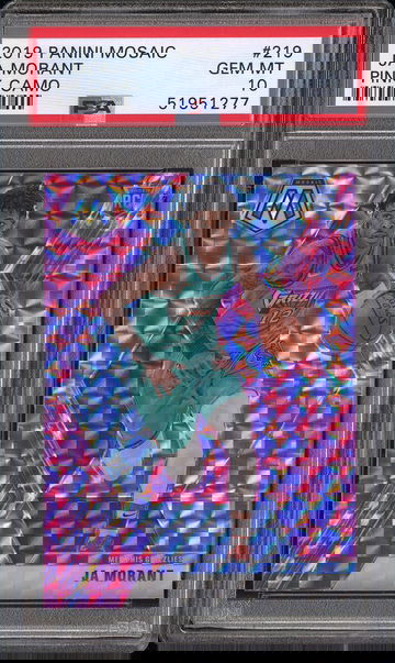 2019-20 Panini Mosaic Ja Morant Rookie Pink Camo Prizm RC PSA 10 Gem Mint