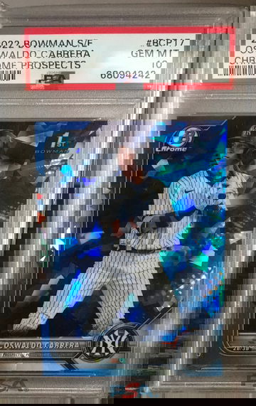 2022 OSWALDO CABRERA 1st Bowman Chrome Prospects Sapphire Edition #BCP-17 PSA 10 GEM MINT