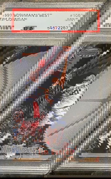 1997 Bowman’s Best #106 Tim Duncan Rookie PSA 9 Mint