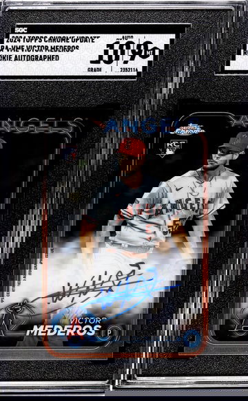 2024 Topps Chrome Update Victor Mederos #RA-VME RC Auto SGC 9 Auto 10