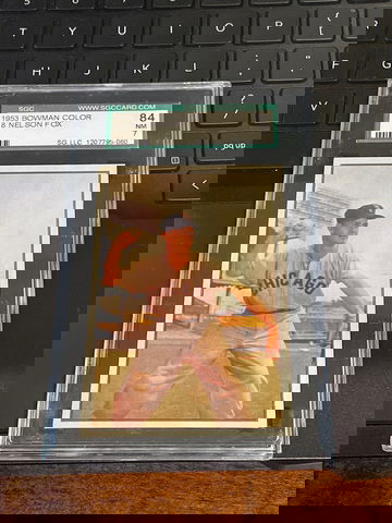 1953 Bowman Color Nelson Fox SGC 7