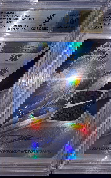 2021 Panini XR D'Andre Swift Auto Laundry Tag Nike Swoosh 1/1 No.5 BGS 9/10 auto