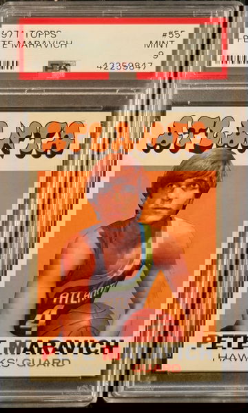 1971 Topps Basketball #55 PETE MARAVICH 2nd Year Pistol Pete PSA 9 MINT