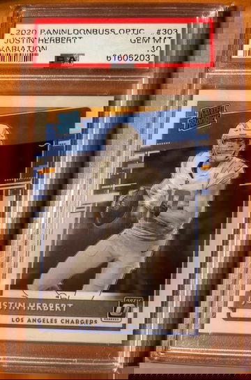 2020 Donruss Optic Variation 303 Justin Herbert PSA 10