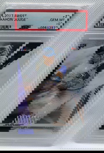 2017 Topps Finest Aaron Judge RC PSA 10