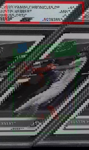 2020 chronicles draft picks optic 4 justin herbert psa 9