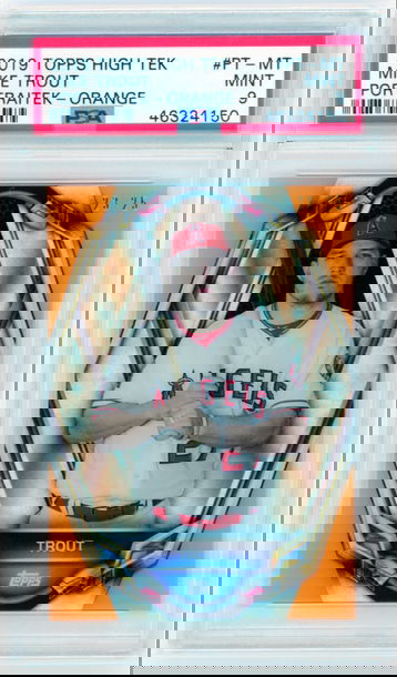 2019 Topps High Tek #PT-MT Mike Trout Portraitek-Orange PSA 9 MINT!