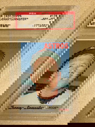 1970 Topps #178 Denny Lemaster PSA 8 NM-MT ASTROS 