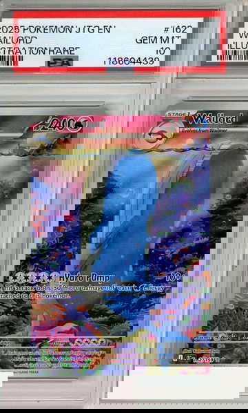 2025 POKEMON JTG EN-JOURNEY TOGETHER WAILORD #162 ILL RARE PSA 10