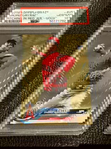 2018 Topps Update Shohei Ohtani #US1 GOLD SP PITCHING Rookie RC /2018 PSA 10🔥