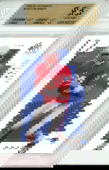 2000 SP AUTHENTIC #118 TOM BRADY BGS 9.5 RC ROOKIE