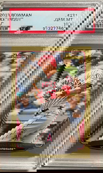 2013 BOWMAN #121 MIKE TROUT GOLD GEM MINT 10
