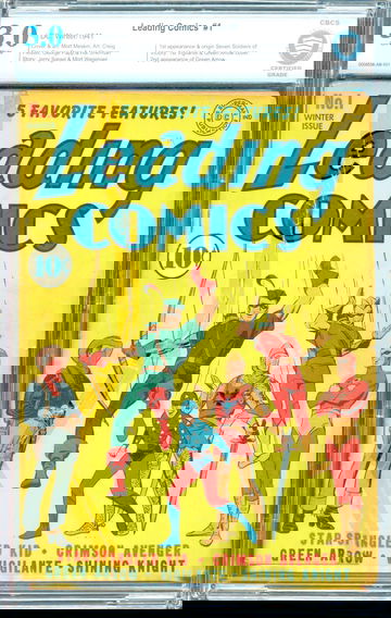 Leading Comics #1 (1941) CBCS 3.0 -- 1st & origin Seven Soldiers of Victory