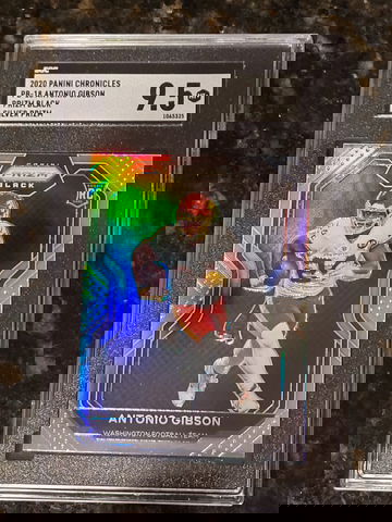 2020 Chronicles Prizm Black Antonio Gibson Silver Prizm Rookie #PB-18 RC SGC 9.5