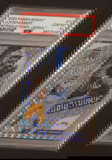 2020 Panini Mosaic Introductions Mosaic Justin Herbert #3 PSA 10