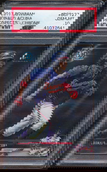 2017 Bowman Chrome Ronald Acuna Jr #BCP127 PSA 10 GEM MINT