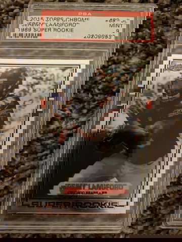 2015 Topps Chrome Jeremy Langford Super Rookie PSA 9