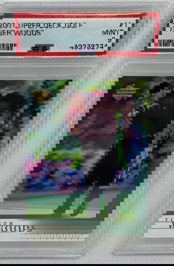 2001 Upper Deck Golf Tiger Woods #1 Rookie Card PSA 9 MINT