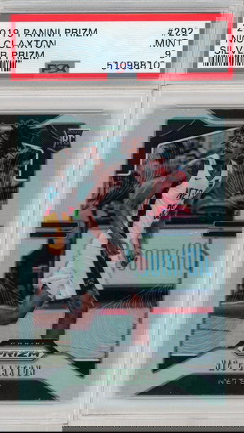 2019-20 Panini Prizm #292 Nic Claxton Silver RC PSA 9 Mint Nets