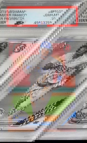 2019 Bowman Wander Franco Paper Prospects PSA 10 Gem Mint