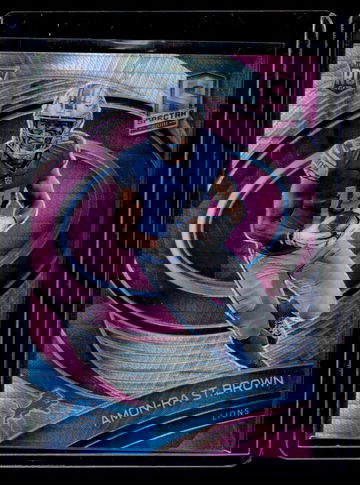 2021 Panini Spectra Neon Pink Amon-Ra St. Brown #169 RC Prizm /25